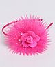 Tia Hair Accessories Stones  Embellished Floral Applique Detailed Hair Band - Dark Pink