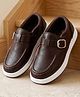 Cute Walk by Babyhug Buckle Closure Party Wear Shoes - Dark Brown