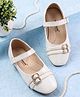 Cute Walk by Babyhug Velcro Closure Ballerina With Stone - White