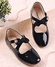 Cute Walk by Babyhug Slip On Ballerina With Bow Applique - Black