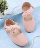 Cute Walk by Babyhug Slip On Ballerina With Pearl Lace Applique - Pink