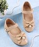 Cute Walk by Babyhug Velcro Ballerina With Bow Applique - Brown