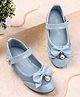 Cute Walk by Babyhug Velcro Ballerina With Bow Applique - Blue
