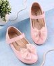 Cute Walk by Babyhug Velcro Closure Ballerina With Bow Applique - Pink