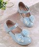 Cute Walk by Babyhug Velcro Closure Ballerina With Bow Applique - Blue