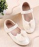 Cute Walk by Babyhug Velcro Closure Ballerina With Bow Applique - Beige
