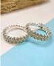 Little Peas Stone Embellished Spiral Cuff Bracelet - Silver