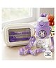 Paper Moon BPA-Free Leak Proof Lunch Box 900ml Tiffin Set with Container Spoon and Fork for Kids and Rabbit Water Bottle Push Lock Sipper with Strap 500ml Perfect School & Outdoor -Color may vary