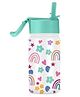 Solara Insulated Water Bottle, Rainbow - 450ml | BPA free, Leak- Proof | Ideal for School and Travel - White & Light Blue