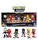 YAMAMA Sonic Prime 6-Pieces Collectible Character Figure Set Toys for Kids, Sonic, Shadow, Tails, Knuckles And Any 2 Friends, Action Figure Packs - Multicolor