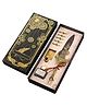 FunBlast Vintage Quill Dip Pen Set with 5 Replacement Nibs  Brown