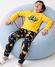 Pine Kids Cotton Knit Full Sleeves T-Shirt & Pyjama Night Suit with Army Fighter Print - Yellow