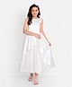 Tilism  Satin Woven Sleeveless Stone Embellished Dress - White