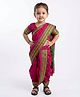 BookMyCostume Woven Half Sleeves Maharashtrian Lavani Theme Costume Set - Pink