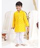Itsyboo by Waterlemons Cotton Woven Full Sleeves Bandhani Printed Kurta & Pyjama Set - Yellow