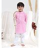 Itsyboo by Waterlemons Cotton Woven Full Sleeves Leheriya  Printed Kurta & Pyjama Set - Pink