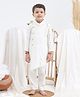 Itsyboo by Waterlemons Cotton Silk Woven Full Sleeves Geometric Embroidered Kurta & Pyjama Set - White