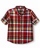 Ruff Flannel Woven Full Sleeves Shirt with Checks Print - Red