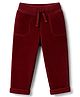Babyhug Cotton Knit Corduroy Pants with Full Length - Maroon