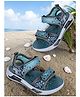 TRV Bunny & Floral Applique Detailed Velcro Closure Sandals - Olive Green