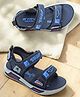 TRV Astronaut Patch Detailed Velcro Closure Sandals - Blue