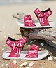 TRV Abstract Printed Velcro Closure Sandals - Pink