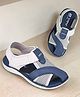 TRV Colour Blocked Velcro Closure Sandals - Blue
