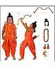 Sarvda Vanvasi Ram Fancy Dress Costume Set With Dhanush Baan Tarkash  Mala Bajuband & Earrings - Orange