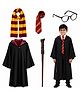Sarvda Wizard Fancy Dress Costume Set With Scraf & Spectacles - Black