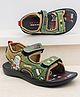 TRV Space Theme Designed Velcro Closure Sandals - Olive Green