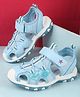 Cute Walk by Babyhug Velcro Closure Sandal With Hearts Applique - Light Blue