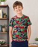 Sportking Cotton Blend Knit Half Sleeves Cameras Printed Tee - Multi Colour