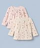 Babyoye 100% Cotton Interlock Knit Full Sleeves Jhablas With Ecojiva Finish & Heart Print Pack of 2 - PInk