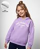 Primo Gino Cotton Knit Oversized Hoodies with Full Sleeves and San Francisco Text Print - Lavender