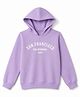 Primo Gino Cotton Knit Oversized Hoodies with Full Sleeves and San Francisco Text Print - Lavender
