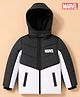 Pine Kids Lucas Woven Hooded Padded Jacket with Full Sleeves and Marvel Badge - White