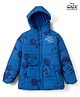 Pine Kids Disney Woven Winter Jacket with Full Sleeves and Mickey Mouse Print in Blue for 5-6 Years