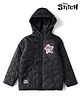 Pine Kids Disney Woven Full Sleeves Padded/Quilted/ Winter Jacket with Stitch Patch & Star Print - Black
