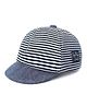 Ziory Striped Baby Summer Cap Navy Blue - Diameter 50 cm-  Diameter 42-50 cm