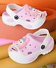 PASSION PETALS Bunny Applique Detailed Perforated Slingback Clogs - Pink & Cream