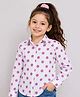 PinkChick Cotton Woven Polka Dots Printed Shirt - Purple
