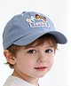 Ziory Cotton Woven Lucky Text & Teddy Embroidered Baseball Cap - Light Blue - Circumference 52 Cms