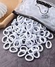 Ziory Set Of 100 Solid Rubber Bands - White
