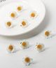 Ziory Set Of 10 Floral Applique Detailed Hair Clips - Off White