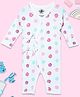 The Mom Store Cotton Knit Full Sleeves Abstract Printed  Romper - White