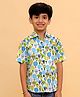 The Mom Store Cotton Woven Half Sleeves Hot Air Balloon Printed Shirt - Multi Colour