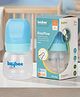 Baybee Natura Flow Milk Bottle for New Born Babies | Uniquely Designed Breast Mimic Soft & Flexible Nipples | Advanced Anti-Colic Breast Like Nipple Baby Bottle Natural and Easy Latch (Pack-2 - Blue)