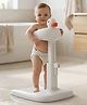 BAYBEE Shower Bath Stand for Baby for 0 - 3 Years for Kids | Duck Design Baby Standing Bath Stand with Adjustable Height & Width | Portable Kids Bathstand with Shower Holder & Anti-Slip Base (Grey)