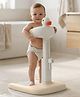 BAYBEE Shower Bath Stand for Baby for 0 - 3 Years for Kids | Duck Design Baby Standing Bath Stand with Adjustable Height & Width | Portable Kids Bathstand with Shower Holder & Anti-Slip Base (Beige)