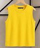 BLUSHES 100% Cotton Knit Sleeveless Solid Tee - Yellow
